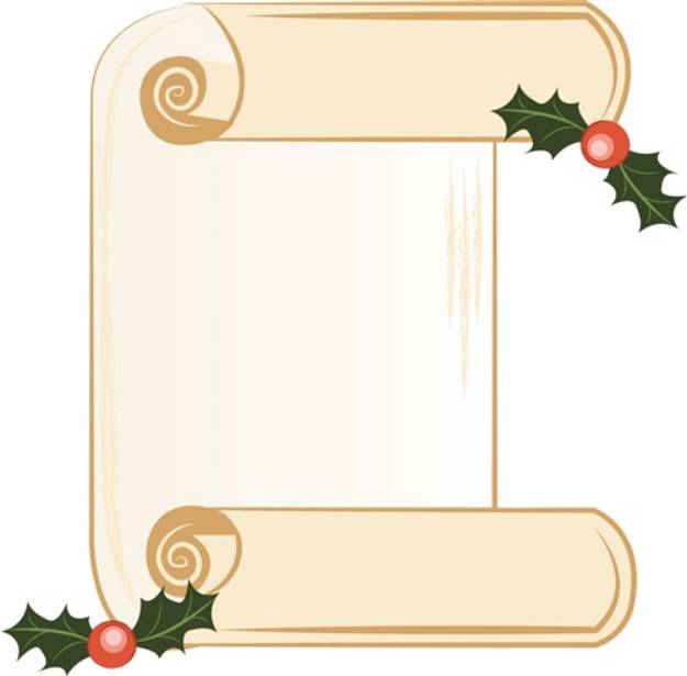 Picture of Holly Scroll SVG File