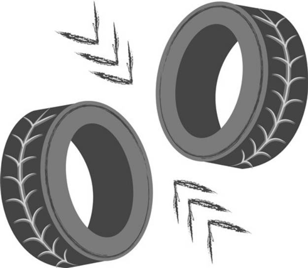 Picture of Car Tires SVG File