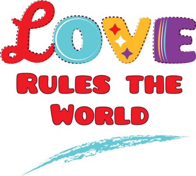 Picture of Love Rules SVG File