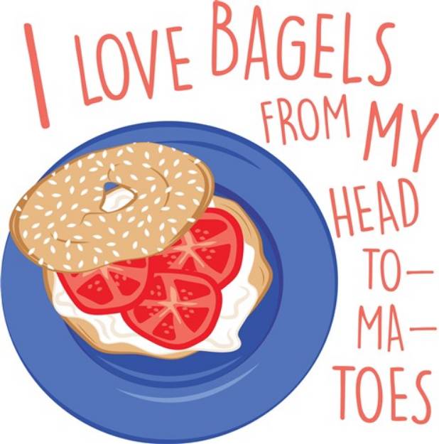 Picture of Love Bagels SVG File