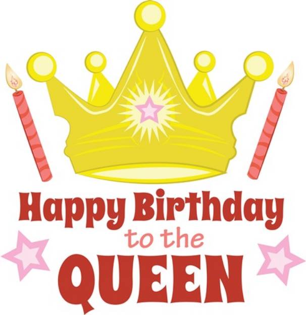 Picture of Birthday Queen SVG File