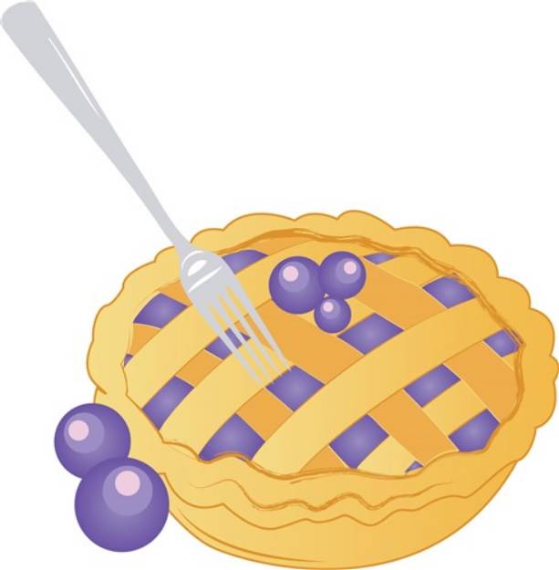 Picture of Blueberry Pie SVG File