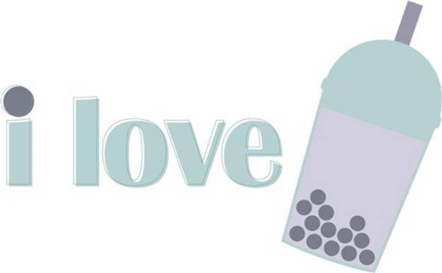 Picture of Love Bubble Tea SVG File