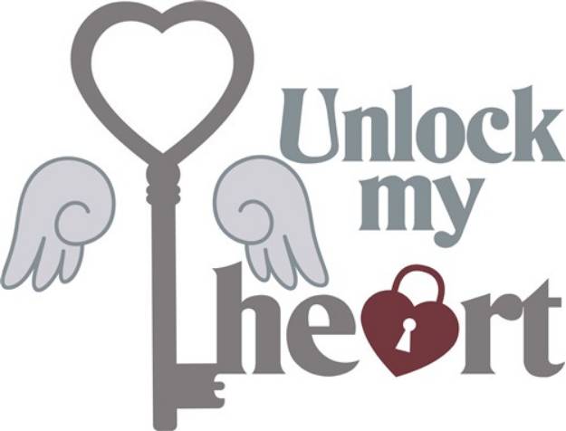 Picture of Unlock My Heart SVG File