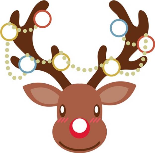 Picture of Reindeer Head SVG File