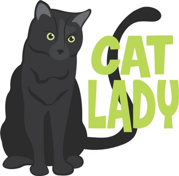 Picture of Cat Lady SVG File