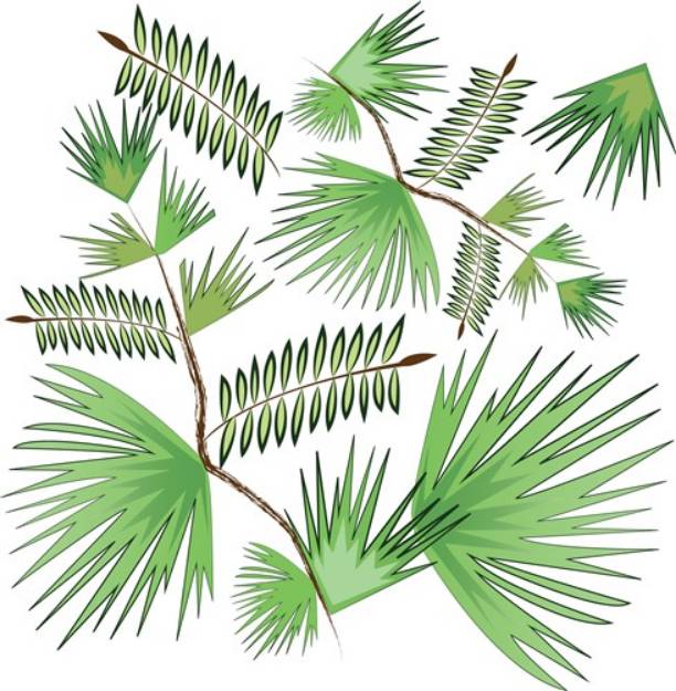 Picture of Tropical Leaves SVG File