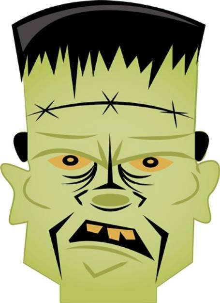 Picture of Frankenstein Head SVG File