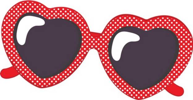 Picture of Heart Sunglasses SVG File