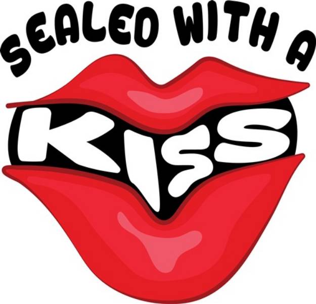 Picture of Sealed With  A Kiss SVG File