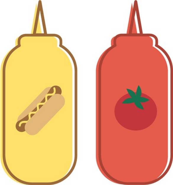 Picture of Mustard & Ketchup SVG File