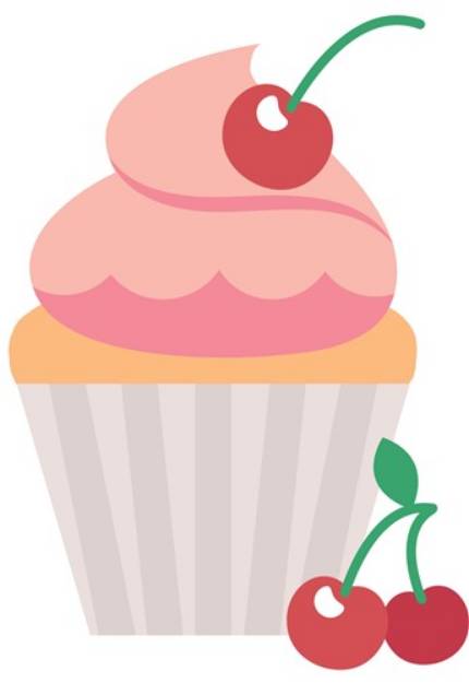 Picture of Cherry Cupcake SVG File