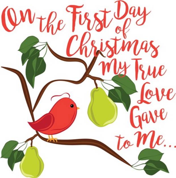 Picture of First Day Christmas SVG File