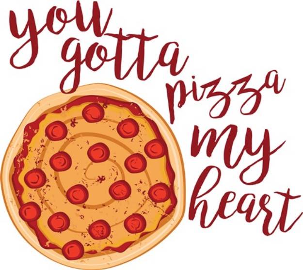 Picture of Pizza My Heart SVG File