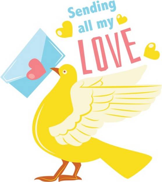 Picture of Sending Love SVG File