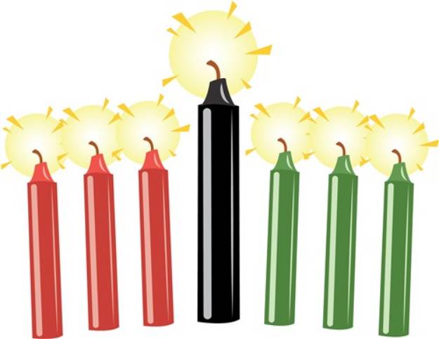 Picture of Menorah Candles SVG File