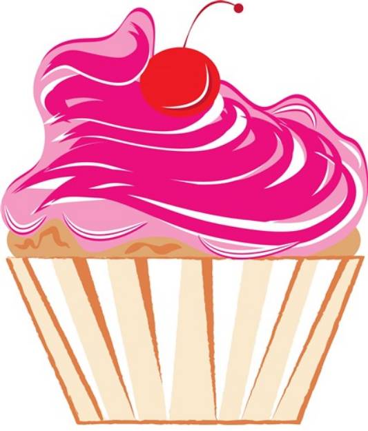 Picture of Cherry Cupcake SVG File