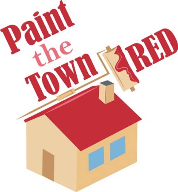 Picture of Paint Town Red SVG File