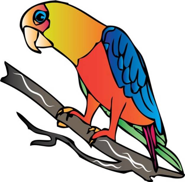 Picture of Tropical Parrot SVG File