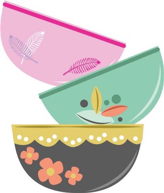 Picture of Fancy Bowls SVG File