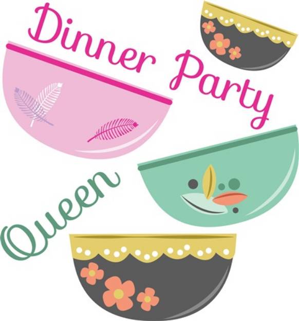 Picture of Dinner Party SVG File