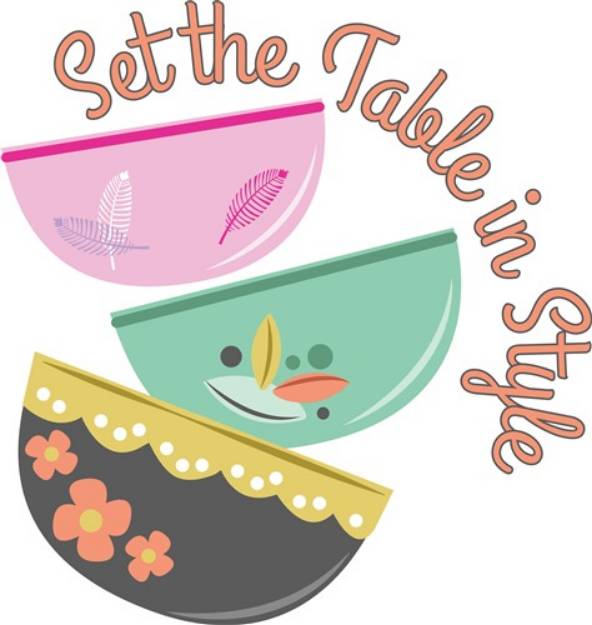 Picture of Set The Table SVG File