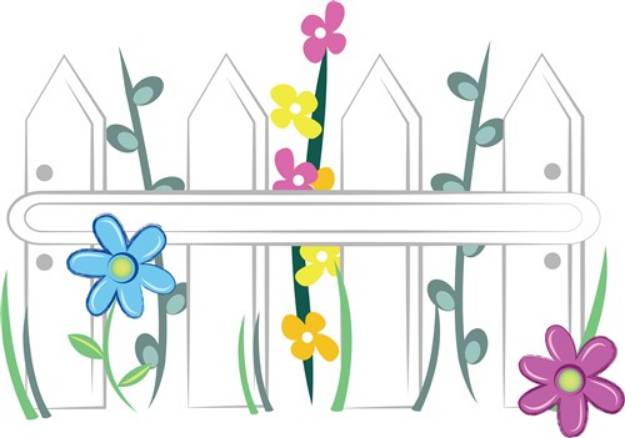 Picture of Flower Fence SVG File