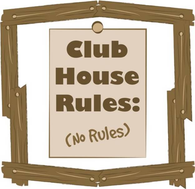 Picture of Club House Rules SVG File