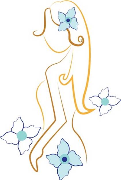 Picture of Flower Lady SVG File