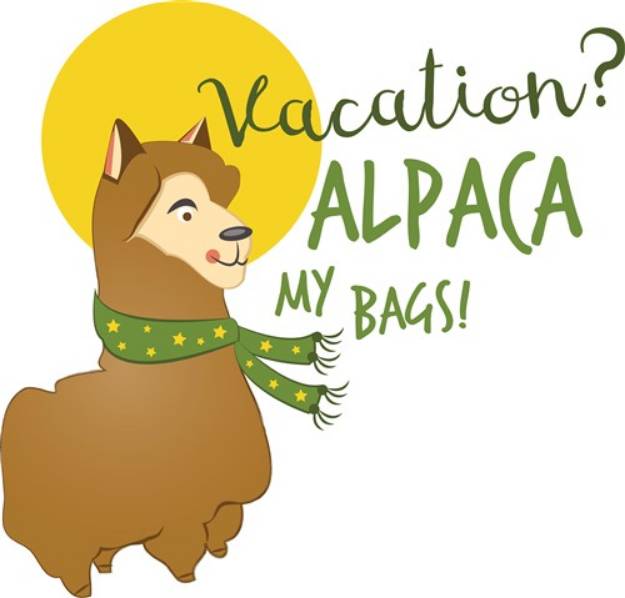 Picture of Alpaca My Bags SVG File