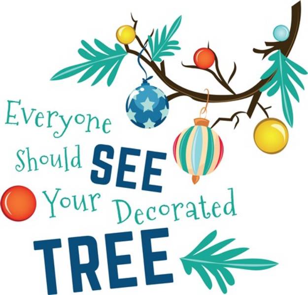 Picture of Decorated Tree SVG File