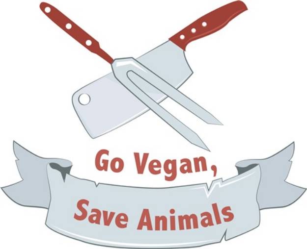 Picture of Go Vegan SVG File