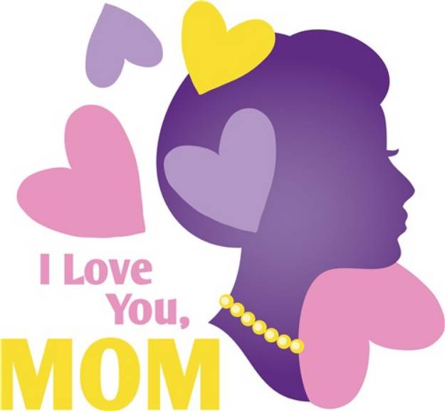 Picture of I Love Mom SVG File