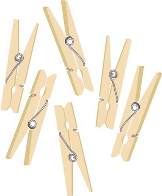 Picture of Clothespins SVG File