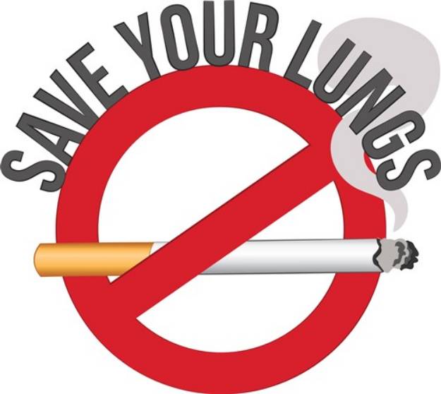 Picture of Save Your Lungs SVG File