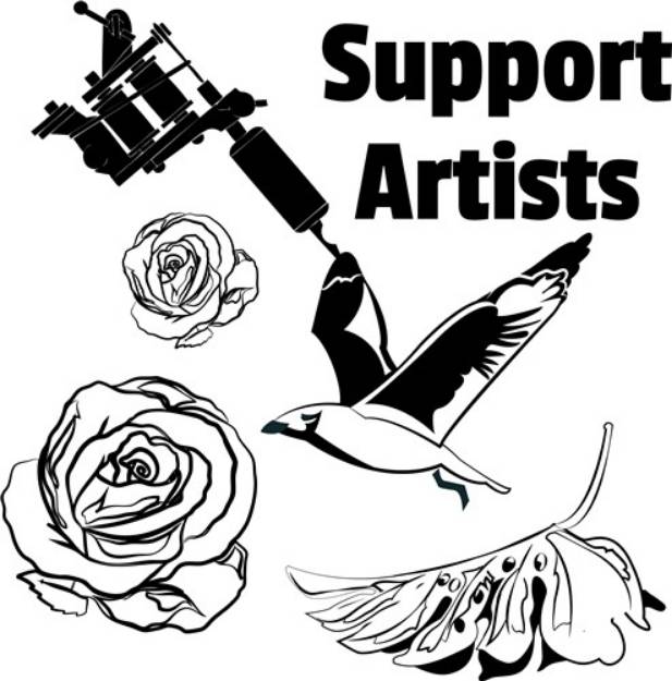 Picture of Support Artists SVG File