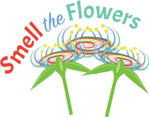 Picture of Smell The Flowers SVG File