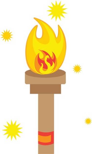 Picture of Flaming Torch SVG File