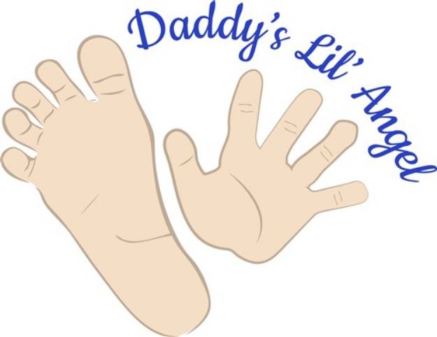 Picture of Baby_Prints_Daddy s_Lil_Angel SVG File