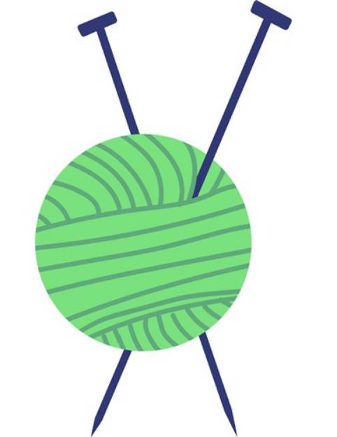 Picture of Knitting Needles & Yarn SVG File