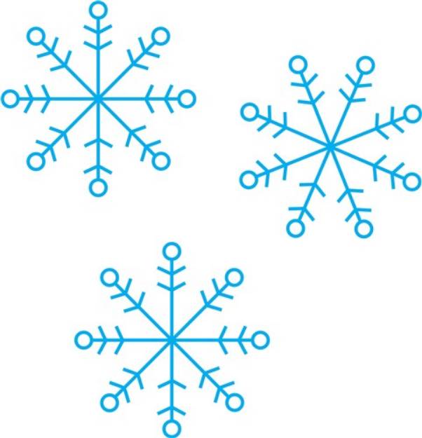 Picture of Snowflakes SVG File