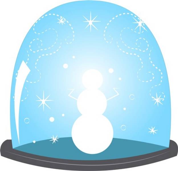 Picture of Snowman Snow Globe SVG File