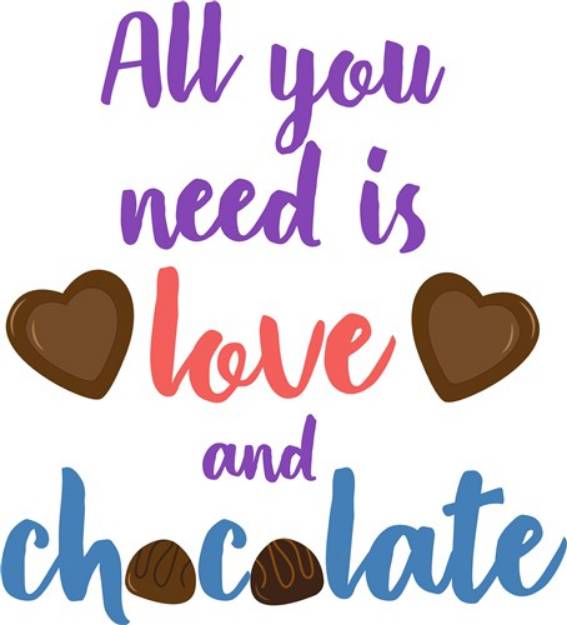 Picture of All You Need Is Chocolate SVG File