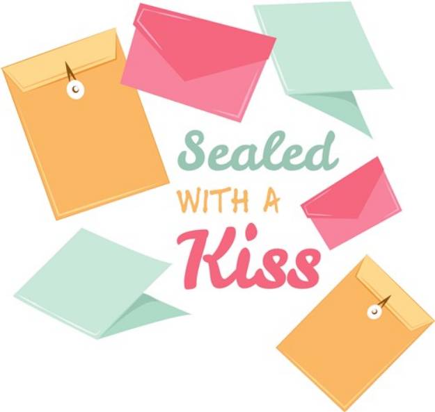 Picture of Sealed With A Kiss SVG File