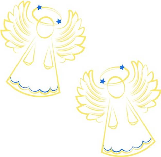 Picture of Angel Outlines SVG File