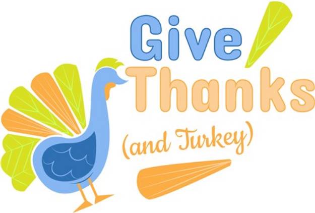 Picture of Give Thanks & Turkey SVG File