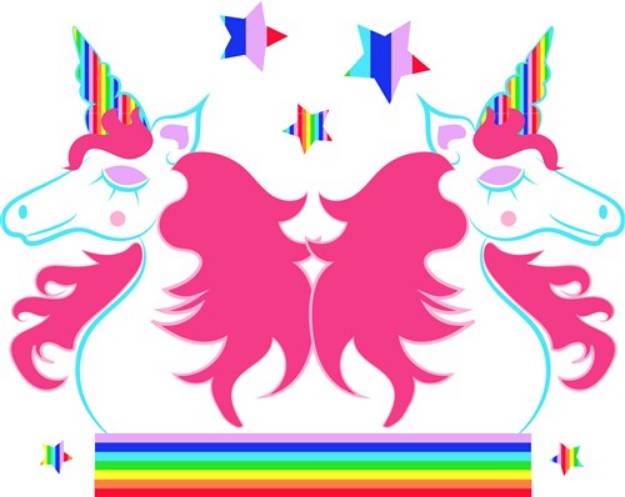 Picture of Unicorn Bookends SVG File