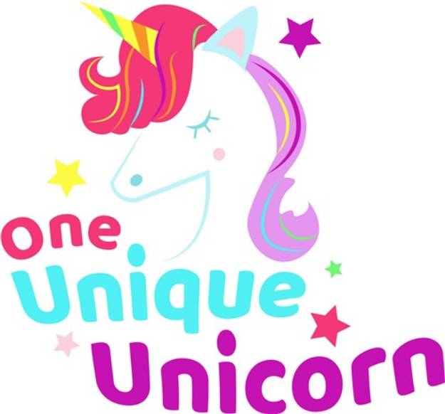 Picture of One Unique Unicorn SVG File