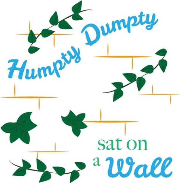 Picture of Humpty Dumpty Sat On A Wall SVG File