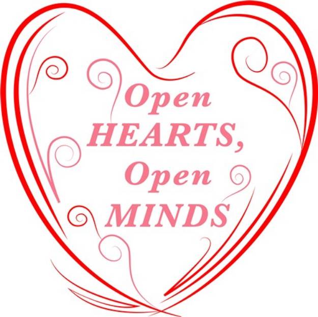 Picture of Open Hearts, Open Minds SVG File